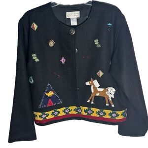 CASEY COLEMAN Embroidered size medium-large HORSE Southwest American Cowboy